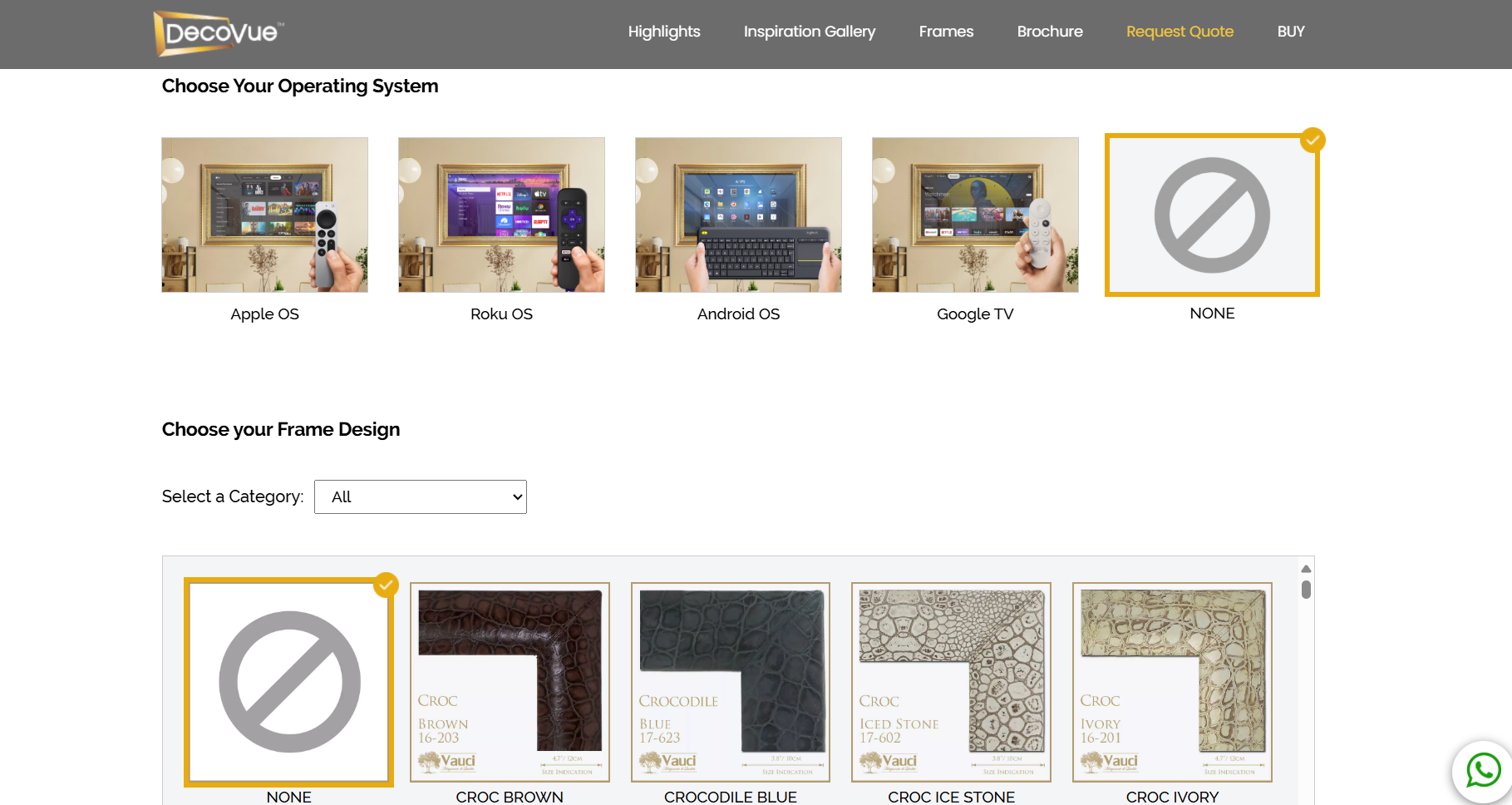 decovue quotation request form